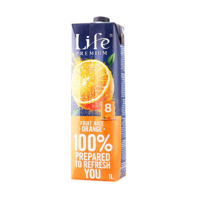 Orange juice life 100% 1 l Nectar