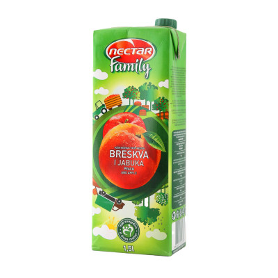 Peach family juice 1.5 l Nectar
