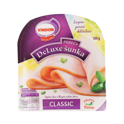 Turkey ham De lux classic 100 g Vindon