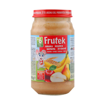 Frutek apple puree pear banana wheat 190 g Fructal