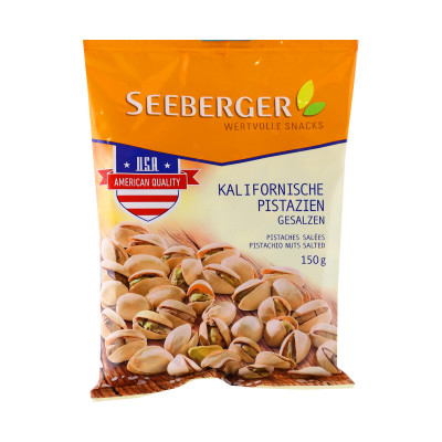 Pistachio fried salty Californian 150 g Seeberger