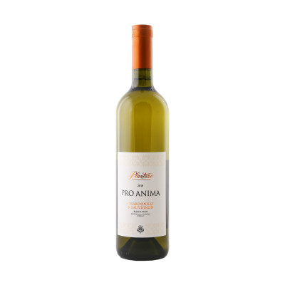 Chardonnay &  Sauvignon pro anima 0.75 l top quality white wine from Plantaze