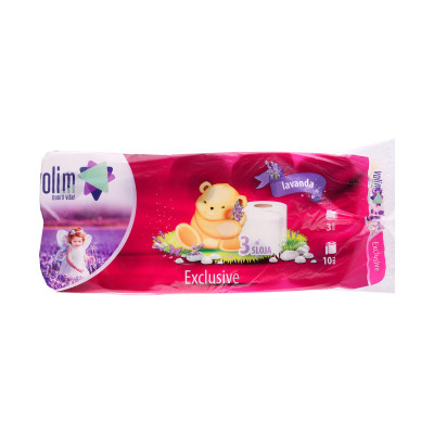 Toilet paper three-layer exclusive lavander 10 pieces Volim