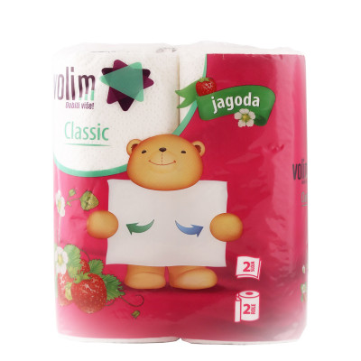 Napkins two-layer strawberry 2 pieces Volim