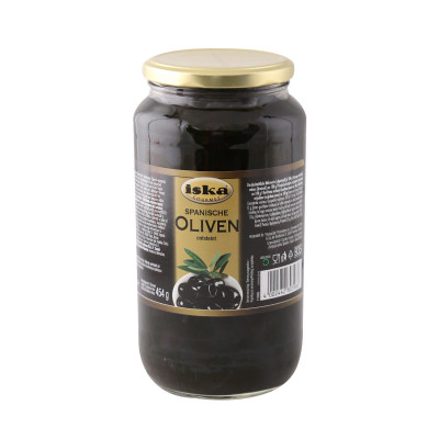 Olives blackened pitted 880 g Iska