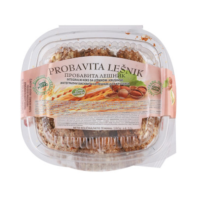 Probavita hazelnut integral biscuit with hazelnut 180 g Zrno Zdravlja