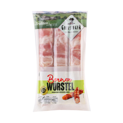 Sausage with cheese coated with bacon 300 g Greisinger