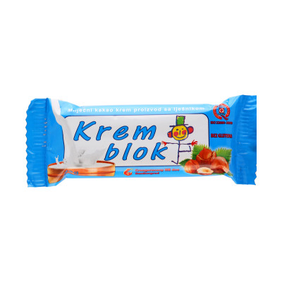 Milk cream block with hazelnuts 40 g Crnagoracoop
