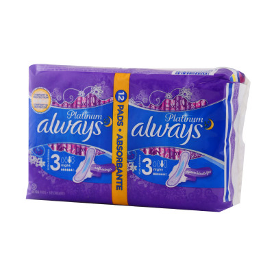 Night sanitary towels 12 pieces Always