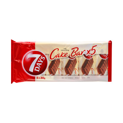 7 Days cake bar uncoated cocoa 5x30 g
