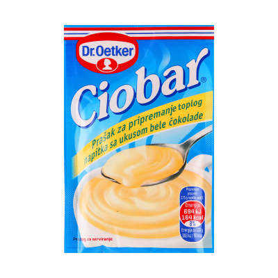 Ciobar hot white chocolate 25 g Dr Oetker