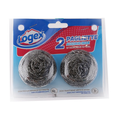Stainless steel scourers 2 pcs Logex