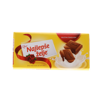 Milk chocolate 90 g Najlepse zelje