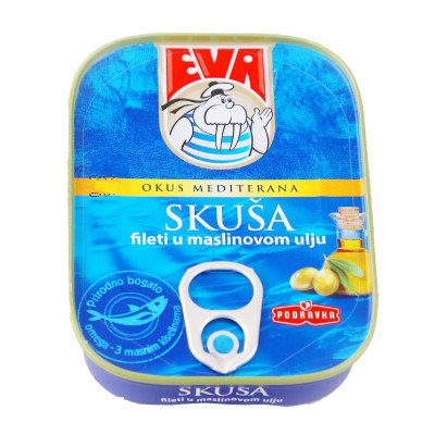 Eva mackerel fillets in olive oil 115 g