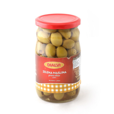 Pitted green olives 720 g Dialvi