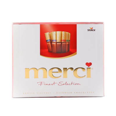 Merci Grosses-chocolate bars of different flavors 250 g Storck