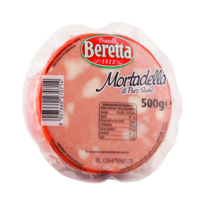 Mortadella bolognetta ovalina 500 gr Beretta