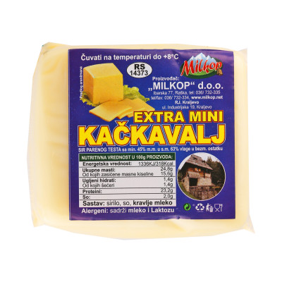 Kackavalj Cheese 45% m.f. Milkop