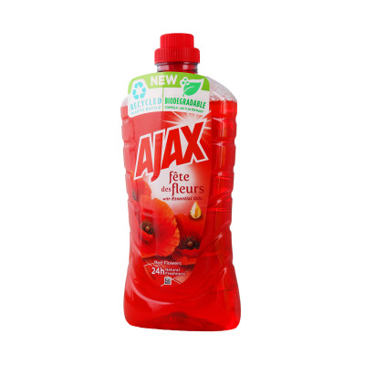 Ajax wild flowers floor cleaning liquid 1 l red