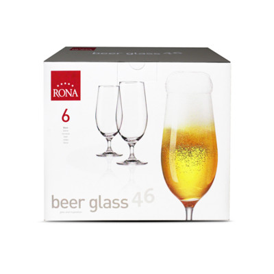 Beer glass stemmed pilsner 460ml 6/1 Rona