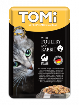 Cat food chicken and rabbit 100g Tomi