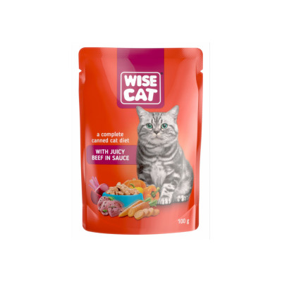 Cat food in beef sauce 100g Wise Cat