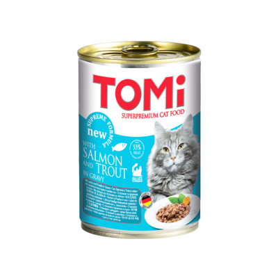 Cat food salmon and trout 400g Tomi