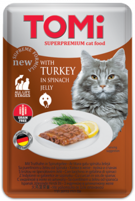 Cat food turkey in jelly 100g Tomi