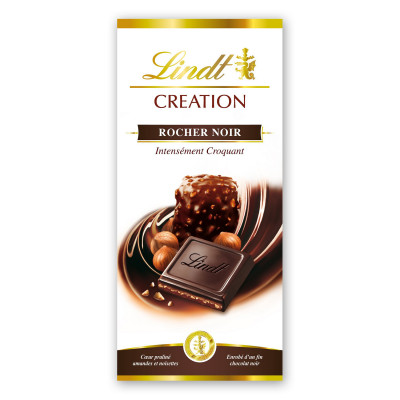 Dark chocolate with hazelnut rocher creation 150g Lindt