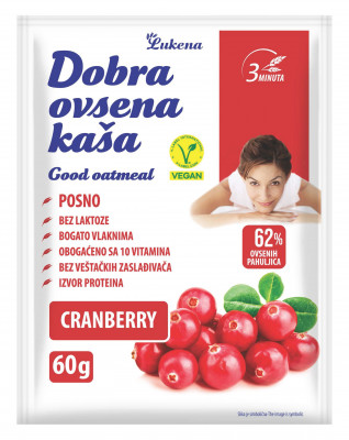 Dobra oatmeal with cranberries 60 g