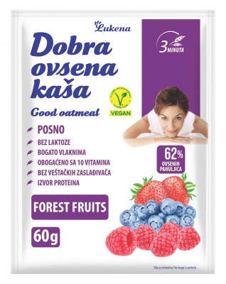 Dobra oatmeal with forest fruit 60g