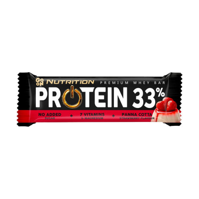 Go On protein bar 33% pana cotta strawberry 50g Sante