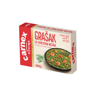 Green Peas with pork 400 g Foil Carnex