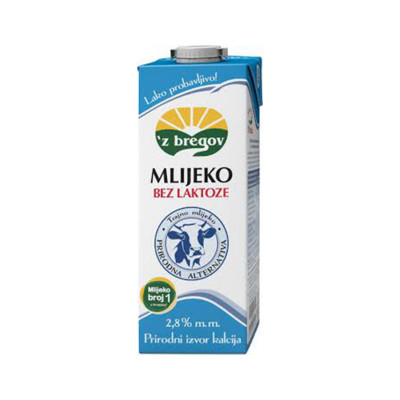 Lactose-free milk uht 1l Zbregov