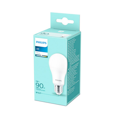 Led bulb 90w A60 white  1pf/12 Philips
