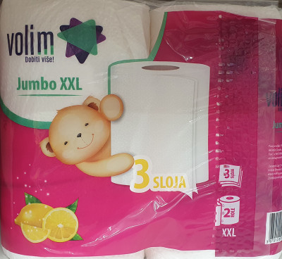 Napkins three-layer jumbo lemon 2 pieces Volim