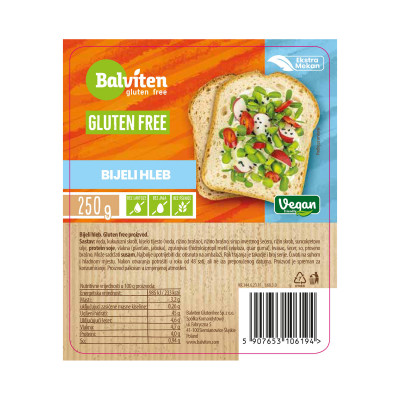 Royal gluten-free white bread 250g Balviten