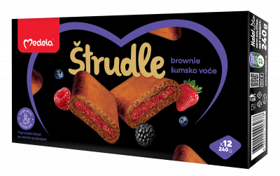 Strudla brownie forest fruit 240 g Medela