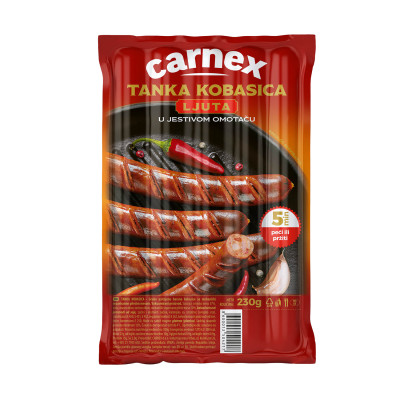 Thin hot grill sausage 230 g Carnex