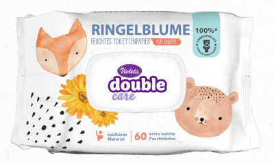 Wet toilet paper for children 60 pcs Violet