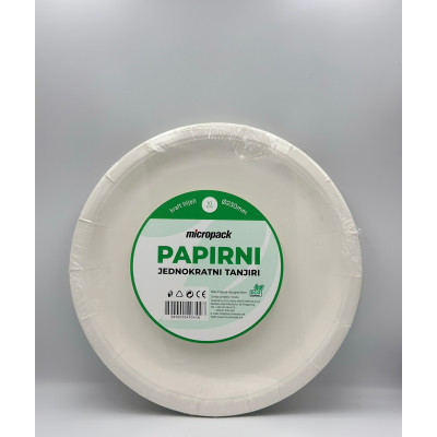 White paper plates 10pcs FI 230mm Micropack