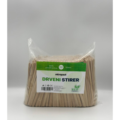 Wooden stirrer 110mm 1000pcs Micropack